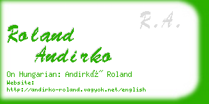 roland andirko business card